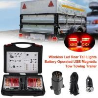 ราคา 12V/24V Led ไร้สายแม่เหล็กไฟท้ายรถบรรทุกสำหรับคาราวาน RV รถกะบะรถบรรทุกไฟท้ายรถพ่วงด้านหลังไฟท้ายเตือนไฟเบรก (43901659706)