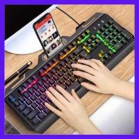 ราคา Innovasi_tani-Wired USB RGB Waterproof Gaming Keyboard 104 Key Membrane Gaming Keyboard - V2 - สีดํา (28414659885)