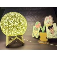 ราคา โคมไฟหัวเตียงสุดชิค โคมไฟสานทรงพระจันทร์ ไฟLED ถนอมสายตา (17906686668)