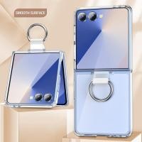 ราคา LUKEN Original สีสันแหวน Grip Clear เคสโทรศัพท์สําหรับ Samsung Galaxy Z Flip 7 6 5 4 3 นิ้วหัวเข็มขัดสีทึบกันกระแทก (29589235050)