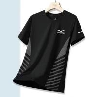 ราคา MIZUNO เสื้อแบดมินตัน มิซูโน่ ชุดกีฬาแห้งเร็วสําหรับผู้ชายและผู้หญิงชุดวอลเลย์บอลแขนสั้น (27919357762)