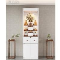 ราคา Musisen ตู้พระ ตู้โชว์ โต๊ะหิ้งพระ ตู้วางพระ โต๊ะบูชาพระ ชั้นวางพระ สีขาว ตู้หิ้งพระ โต๊ะบูชาพระ 60x40x200ซม (28762624040)