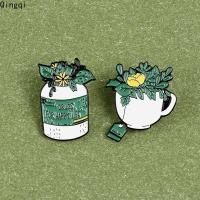 ราคา Green Plant Pins Drugs for Happy Life Brooches Bottle Cup Leaf Enamel Pin for Women Men Backpack Lapel Badge Jewelry Gift (15323509606)