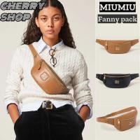 ราคา ของใหม่แท้100%/มิว มิว MIU MIU Leather fanny packกระเป๋าเข็มขัดหนัง กระเป๋าคาดเอวผู้หญิง (26171505692)