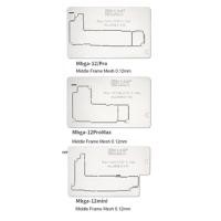 ราคา 0.12 มม.Amaoe กรอบกลาง BGA Reballing Stencil สําหรับ IPhone 12 Mini Pro Max ชั้นกลางปลูกแม่แบบดีบุก (28086204071)