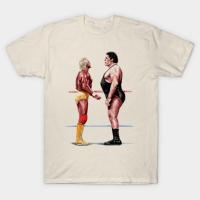 ราคา เสื้อยืด Vintage Andre the Giant vs Hulk Hogan - Crayon Texture T-Shirt แท้ Cotton 100% แฟชั่น (40367301995)