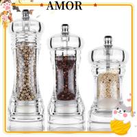 ราคา AMOR 1 ชิ้นเครื่องบดพริกไทย, 4/5/6 นิ้วปรับหยาบเกลือพริกไทย Shakers, เซรามิคโรเตอร์แบบพกพาเครื่องมือห้องครัวอะคริลิค (40272435940)