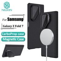 ราคา Nillkin พับกรณีสําหรับ Samsung Galaxy Z พับ 7 / Fold7 Aramid Fiber + TPU CarboProP กรณีแม่เหล็ก (ฝาครอบโปร่งใส) (43761810539)