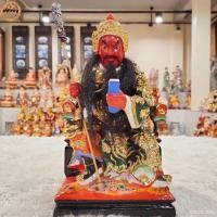 ราคา ( เหมาะกับข้าราชการ นักธุรกิจ และคนค้าขาย ) กวนอูนั่งอ่านหนังสือ เสื้อเขียว งานแกะไม้หอม สูง 12" (6032616475)