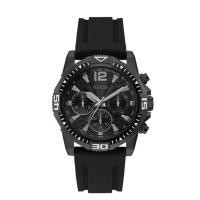 ราคา GUESS GW0211G3 45mm MEN'S COMMANDER BLACK SILICONE STRAP WATCH (26277064771)