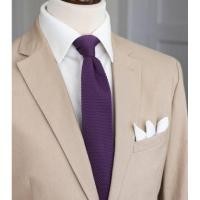 ราคา เซ็ทเนคไทถักสีม่วง - Purple Knitted tie (6341182052)