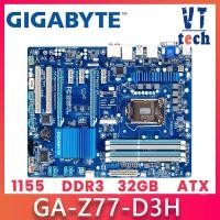 ราคา GIGABYTE GA-Z77-D3H Z77P-D3 เมนบอร์ดเดสก์ท็อป Z77 ซ็อกเก็ต LGA 1155 i3 i5 i7 DDR3 32G ใช้ (44159973691)