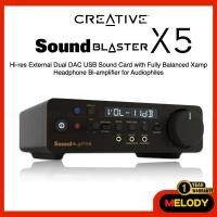 ราคา Creative Sound Blaster X5 Hi-res External Dual DAC USB Sound Card with Fully Balanced Xamp Headphone Bi-amplifier (22819116156)