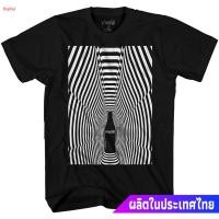 ราคา ต้นไม้1 เสื้อยืดผ้าฝ้ายการส่งเสริม โคคาโคลา เป๊ปซี่ Coca-Cola Men's Coke Optic Cola Black Graphic T-Shirt คอกลม แฟชั (23445576806)