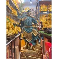 ราคา กวนอู ถือง้าว เทพเจ้ากวนอู ยืนถือง้าว สูง 26 นิ้ว งานเรซิ่นหินเขียว ฐานสีทอง เสริมดวง อำนาจ บารมี ของขวัญให้ผู้ใหญ่ (25728812086)
