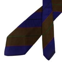 ราคา เนคไท Hugo Boss Silk Purple Brown Stripe Italy เนคไทแบรนด์เนม ของแท้ (42310554724)