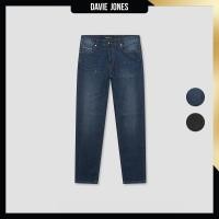 ราคา DAVIE JONES กางเกงยีนส์ ริมแดง Selvedge Slim Fit Jeans TR0002 สีกรม ดำ (40719395407)