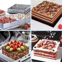 ราคา cake ringเค้กริงค์ทรงสี่เหลี่ยม สามารถปรับขนาดได้จามต้องการ แม่พิมพ์เค้กสี่เหลี่ยม (22274142863)