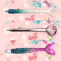 ราคา Mermaid pen princess pen ปากกาลูกลื่น หมึกสีฟ้า เมอเมด เจ้าหญิง หางนางเงือก (6531290393)