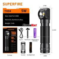 ราคา ชุดเซตไฟฉาย SuperFire รุ่น TH04 แสงขาว 600 ลูเมน 5โหมด USB Rechargeable (25300719265)