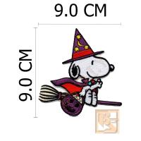 ราคา ตัวติดเสื้อ ตัวรีดเสื้อ อาร์ม Armpatch งานปักผ้า​ สนูปปี้ Snoopy ธีม แม่มด A141 (23471845356)