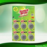ราคา ฝอยสเตนเลส ขนาด 25 กรัม สก๊อตช์-ไบรต์ (แพ็ค6ชิ้น) Stainless Steel Wool Scotch-Brite (20869552793)