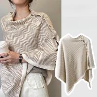 ราคา ผ้าพันคอถักแฟชั่นสไตล์เกาหลี ผ้าคลุมไหล่ระดับสูง ผ้าคลุมหนาอบอุ่น เสื้อคลุมผู้หญิง (40356586106)
