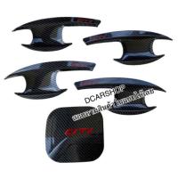 ราคา เบ้ารองมือเปิด+ครอบฝาถัง HONDA CITY ซิตี้ปี 2008-2013 ลายเคฟล่าโลโก้แดง (19493187408)