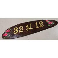 ราคา ป้ายบ้านเลขที่ ป้ายไม้สักสั่งทำ ป้ายไม้สักเพ้นท์ลาย พร้อมตัวเลขไม้สัก ขนาด 3 นิ้ว (9978507613)