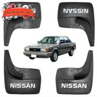ราคา ยางบังโคลน หน้า+หลัง รถเก๋ง ทั้วไป ยาง สีดำ เขียน Nissan 4 ชิ้น Datsun,Nissan B11 B12 B13 B14 ปี (7189574839)