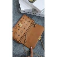 ราคา ⭕️Used กระเป๋า McM มือสอง ของแท้⭕️MCM Tracy Flap Logo Printed Crossbody Bags (24372767679)