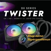 ราคา DarkFlash DX240 TWISTER CPU cooling fan ARGB PC cooler ชุดน้ำปิดแบบ 2 ตอน AIGO Black 240*120 ระบบระบายความร้อนด้วยน้ำ (8534367191)