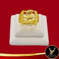 ราคา Ring (No.58RD) แหวนหุ้มทอง แหวนผู้หญิง แหวนแฟชั่นทองชุบ ลายสานทรัพย์ นน.1 สลึง งานเคลือบแก้วหนาพิเศษ ชุบทองไมครอน (16489777474)