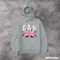 ราคา GAP Arch "GREAT BRITAIN" Logo Pullover Hoodie - Misty Grey (21777410215)
