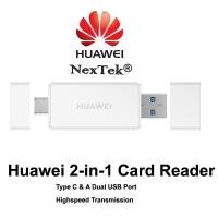 ราคา แท้100% Huawei NM Memory Card Reader 100 MB/s Type C Dual Port 2 in 1 Memory Mutil function USB3.1 Gen1 Card reader แท้การ์ดรีดเดอร์ 100 % Huawei Nm Type C Dual Port 2 In 1 (2701669602)