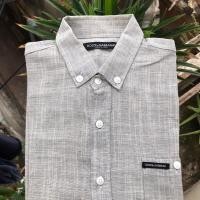 ราคา KEMEJA DOLCE & GABBANA เสื้อเชิ้ตสีเทานุ่ม (29773062989)