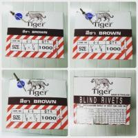 ราคา ลูกรีเวท BLIND RIVETS Tigerสีชา เบอร์4 กล่องละ1000ตัว มีขนาด 4-2 (3.2×6mm.) 4-4 (3.2×10mm.) และ 4-6 (3.2×12mm.) ให้เลือก (2744663082)
