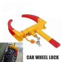 ราคา ที่ล็อคล้อรถยนต์，Heavy Duty Car Wheel Lock Clamp Boat Tyre Claw Trailer รถบรรทุกรถ ATV รถกอล์ฟ RV รถพ่วงเรือยานยนต์ล็อคก (21317533510)