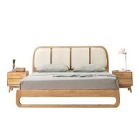 ราคา My Home furniture เตียงนอน 5 ฟุต รุ่น สไตล์ญี่ปุ่น/นอร์ดิก สีไม้(150x200x110 ซม) (20718009033)