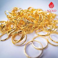 ราคา AGOLD แหวนทอง ลายทรายทับลาย 1 กรัม ทองคำแท้ 96.5 (1672759119)