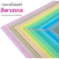 ราคา กระดาษโปสเตอร์สี กระดาษสีพาสเทล 12แผ่น แบบอ่อน 2 หน้า 50x70 ซม.(หนา80 แกรม)งดเลือกสี จำหน่ายเป็นชุดเท่านั้น (3496246572)