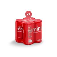 ราคา โค้ก น้ำอัดลม รสออริจินัล 180 มล. 4กระป๋อง Coke Soft Drink Original 180 ml Pack 4 x2 (17468756287)