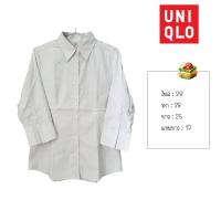 ราคา เสื้อเชิ้ตแขนห้าส่วน สีเทาอ่อน แบรนด์ Uniqlo (L) (8070611433)