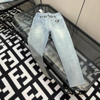 ราคา กางเกงยีนส์ PRADA3974 สำหรับผู้ชาย ลวดลายพิมพ์ ทรงหล่อ (41721847959)
