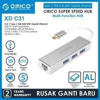 ราคา ORICO XD-C31 USB3.0 Gigabit Ethernet Adapter + ฮับ USB3.0 (43055738125)
