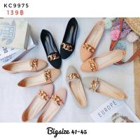 ราคา รองเท้าไซส์ใหญ่ คัทชูหัวแหลมแต่งโซ่ทอง Sz.41-45 (10474102470)