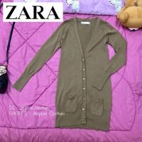 ราคา คาร์ดิแกน ZARA สีน้ำตาล ทรงยาว (1709465890)