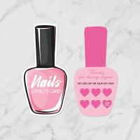 ราคา 50 ชิ้น/แพ็คส่วนบุคคลยาทาเล็บสีชมพูรูป "ขอบคุณสําหรับลอย" เล็บบัตรภักดีร้านทําเล็บบัตรคะแนนสมาชิกบัตร (28056106592)