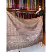 ราคา ซิ่น ผ้าไหมมัดหมี่ ทอยกดอกลูกแก้ว ขนาด 1x2เมตร ลายโฮลประยุกต์ พื้นสีน้ำตาลเทา รหัส L9A-MD-09066837 (44217739927)