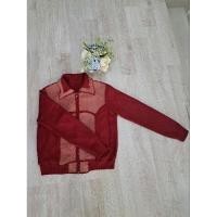 ราคา Used เสื้อไหมพรมสเวตเตอร์ไต้หวัน ❤️ 69 บาท❤️ Size,S,M อกได้ถึง 37" ยาว 20" ผ้าไหมพรม ดีเทลหนังด้านหน้า made in Taiwan (23530609130)